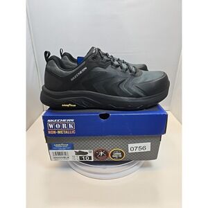 MEN 10 Skechers WORK Speed-Flex Trekker Carbon Nano Safety Toe Shoe Black 200255